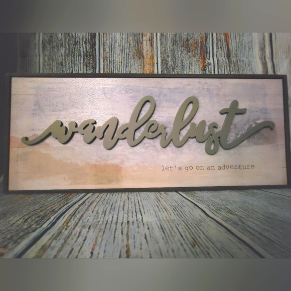 Wanderlust, Wood, Wall Art, Matte Gray - Picture 3 of 4